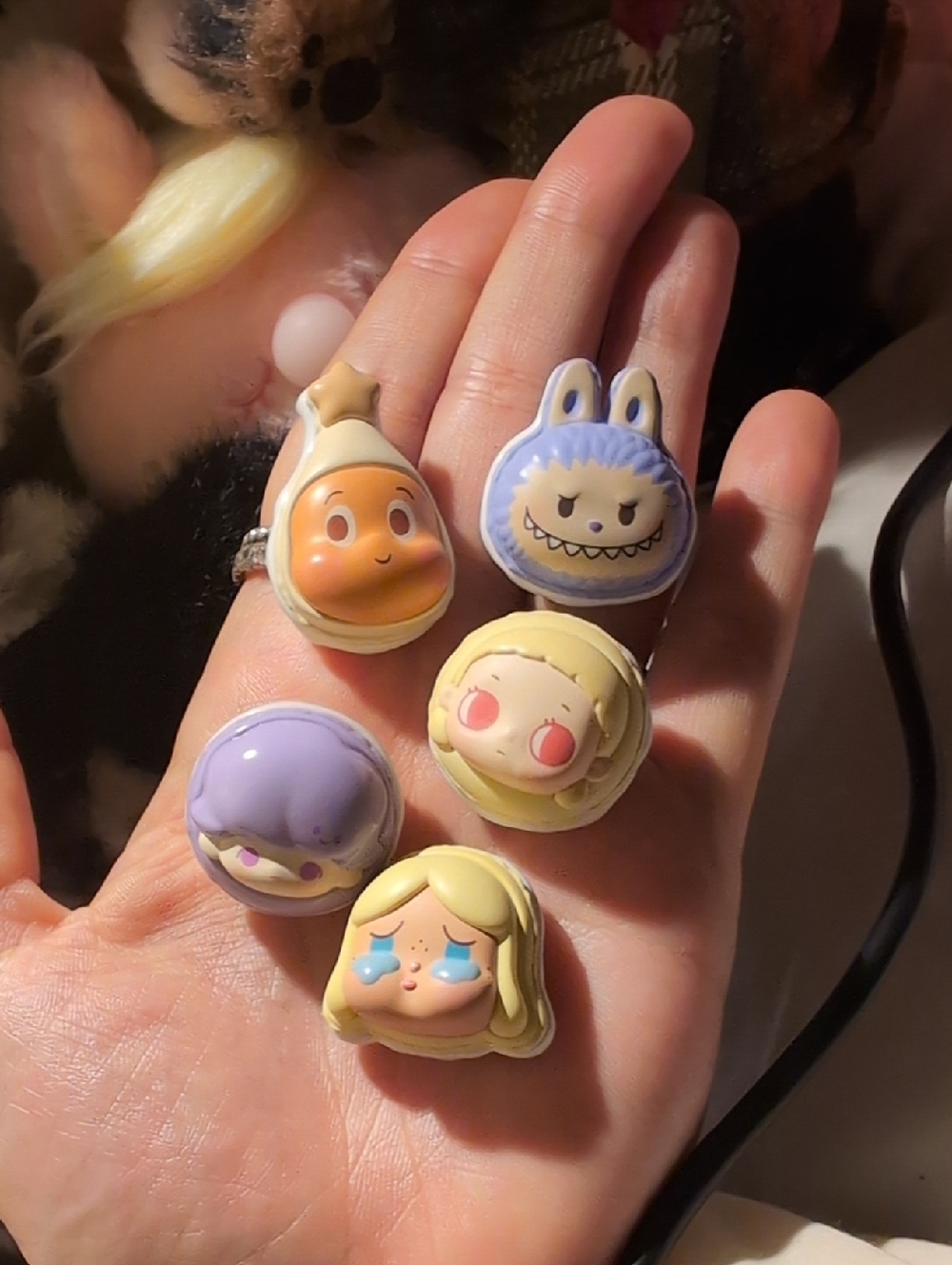 🌟Bundle Of (5) Macaron Dessert Beans Of Various "POPmart" IP's Special Edition